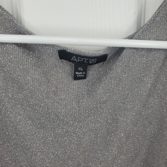 Apt 9 Silver sparkly 3/4 sleeve cardgin size XLarge - Picture 3 of 4